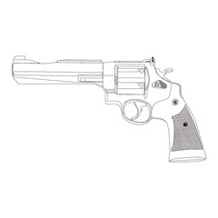 銃の手描きイラスト