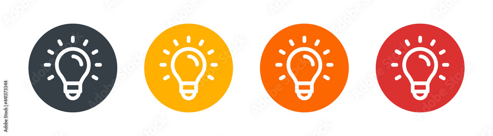 Poster light bulb vector icon. idea icon. lamp concept. light bulb isolated on white background.