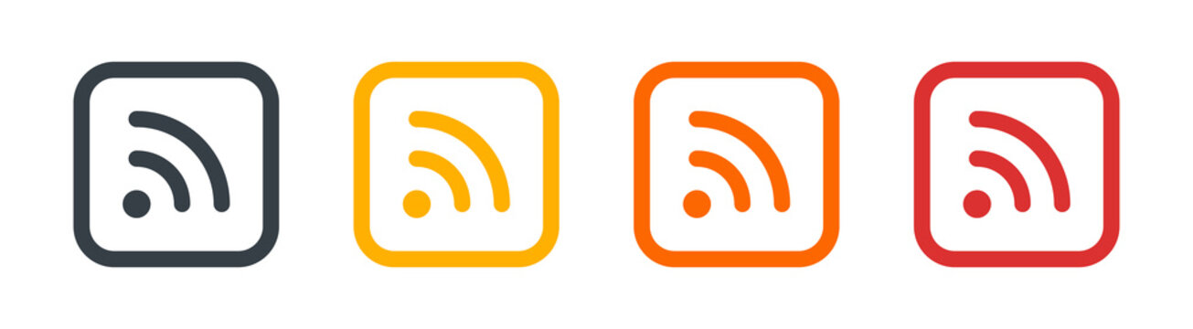 RSS feed icon vector illustration.