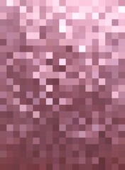 Pink Abstract Mosaic Background, Pixel Background. From Dark Colors To Light Colors. Background For Cards, Poster or Website.