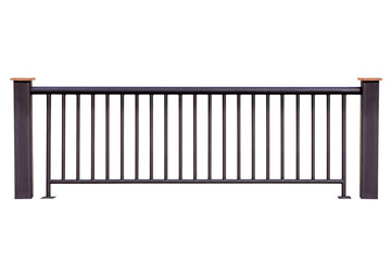 Steel railing isolated on a white background - Powered by Adobe