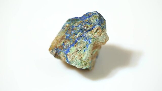 natural azurite rough gemstone on the background