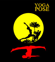california los angeles yoga graphic design vector art