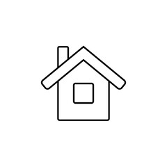 home icon in flat style, vector illustration