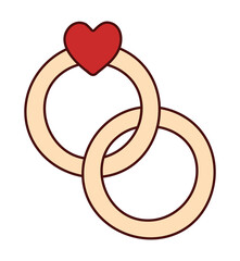 rings with heart