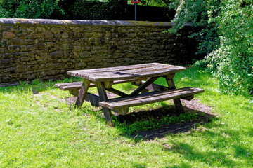 Picnic area - benches and table - Beamish, United Kingdom