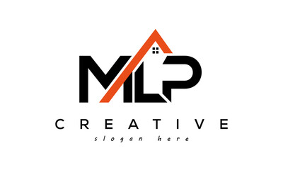 initial MLP letters real estate construction logo vector	