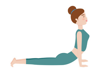 woman doing cobra pose