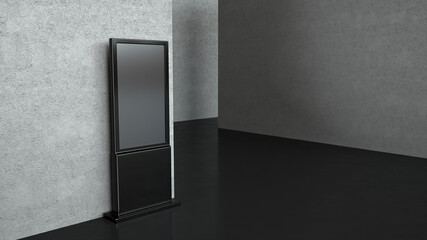 デジタルサイネージ。テクノロジーや近未来のデザインに。高級感ある素材。ホテルやラグジュアリーな建物に