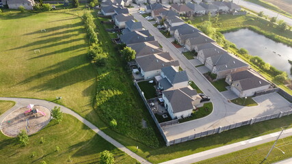 aerial view of a suberbs