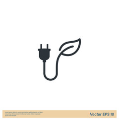 power cable icon vector logo template