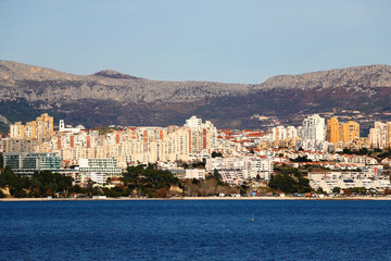 Obraz premium View of coast in Split, Croatia. Split is popular summer travel destination.