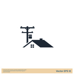 power pole icon illustration