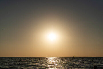 sunset over the sea
