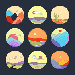 Rounded Landscape badges