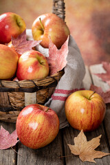 Naklejka na ściany i meble Closeup of Tasty Red Apples