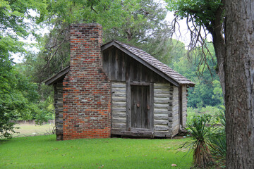 Fototapeta premium Former slave cabin found in rural Georgia.