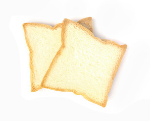 sliced bread isolated white background	
