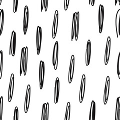 Doodle scribble abstract pen seamless vector pattern