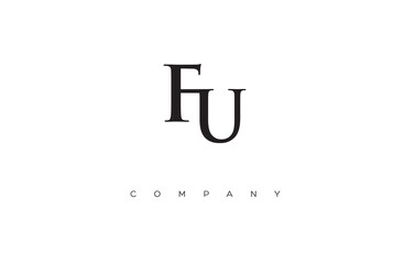 Initial FU logo design vector