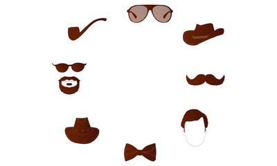 con about father silhouette vector