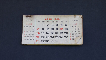 Calendar 1963
