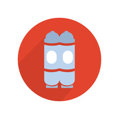 oxygen cylinders icon on a white background, vector illustration