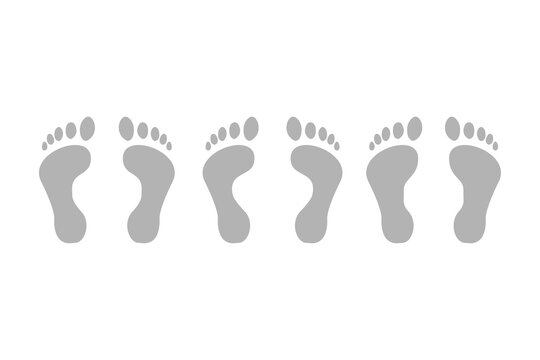 human footprint icon on a white background, vector illustration