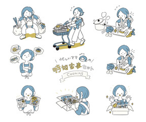 忙しいママの時短家事セット　料理　シンプル