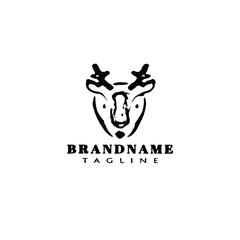 simple deer logo icon design vector illustration