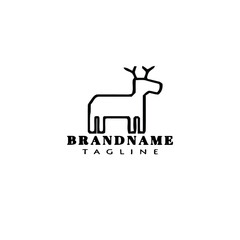 deer logo icon design vector vector illustration