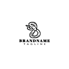 cute snake logo cartoon icon vector template