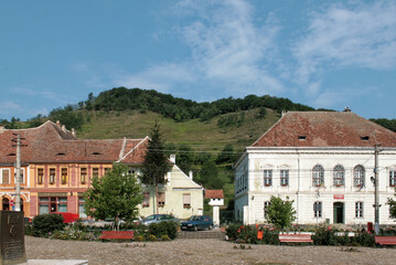 Domy w rumuńskiej wsie Biertan, 2007 - obrazy, fototapety, plakaty