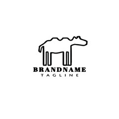 camel logo cartoon icon vector illustration