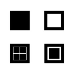 home square black icon set