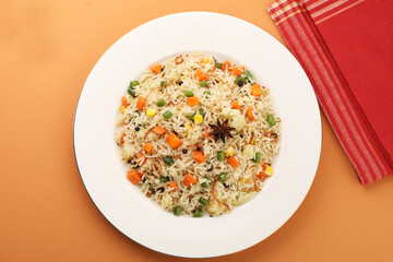 vegetable pulao ,Indian Vegetable Pulav or Biryani made using Basmati Rice