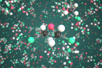 Bis(chloromethyl) ether molecule, conceptual molecular model. Scientific 3d rendering