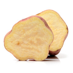 sweet potatoes on the white background