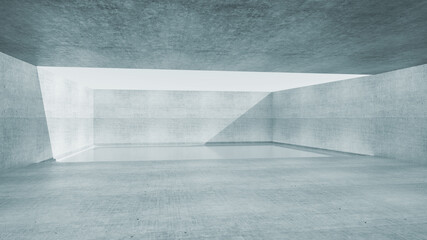 Concrete outdoor square with a perforated ceiling 3D image 6
