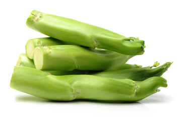 kale vegetables on white background 