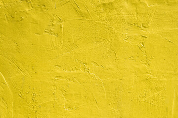 Background with wall texture with yellow paint. - 441406354
