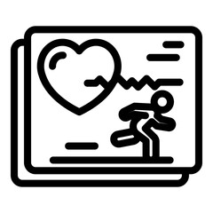 Runner medical care icon. Outline Runner medical care vector icon for web design isolated on white background
