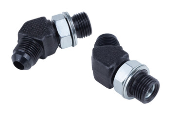 fuel check valve in the truck engine, isolated on a white background.