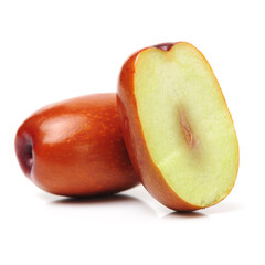 two jujubes isolated on white