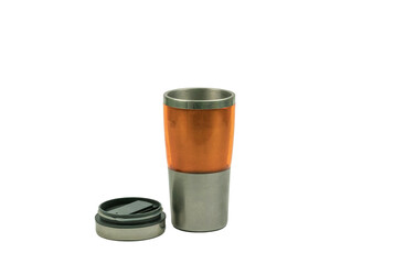 Stainless steel cooler cup.