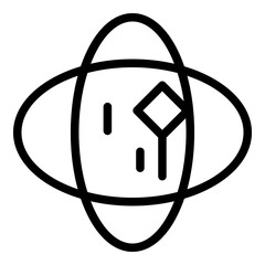 Naklejka premium Hologram projection experience icon. Outline Hologram projection experience vector icon for web design isolated on white background