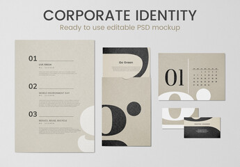 Editable Corporate IDentity Mockup Set