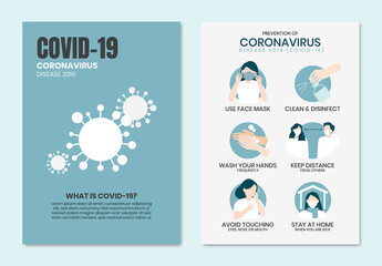 Prevention of Coronavirus Poster Layout