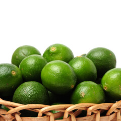 Fresh lemon on white background