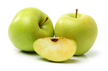 green apples isolated on white